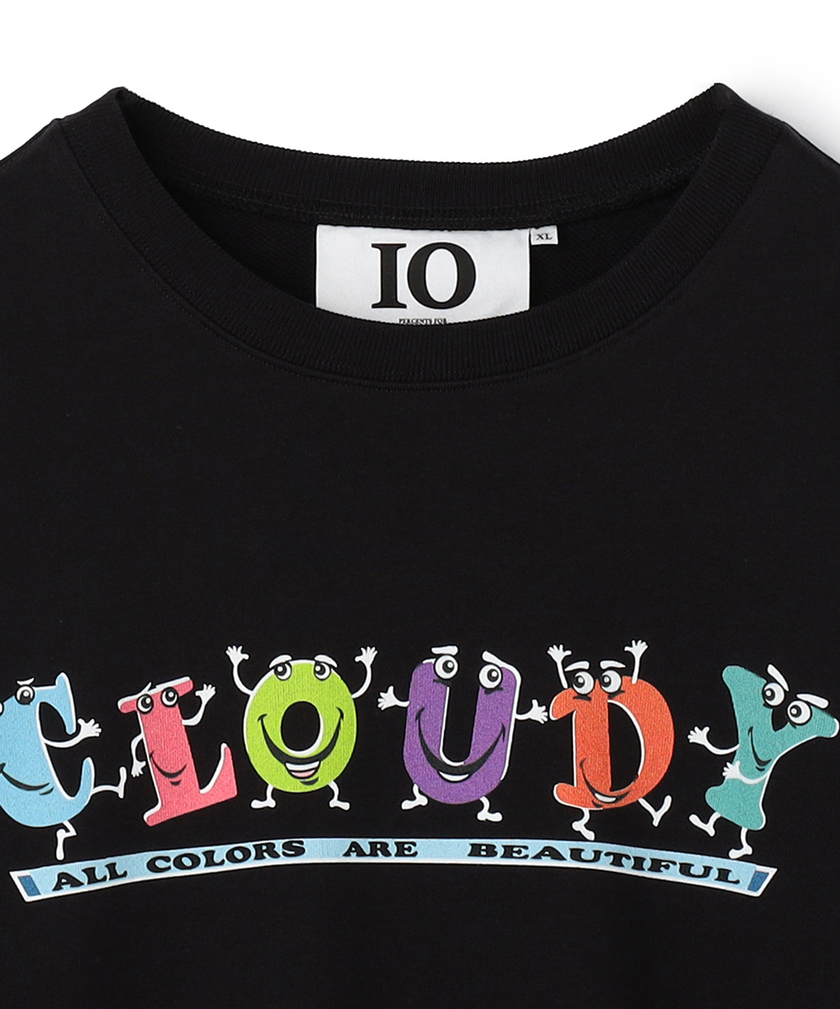 Sweat Shirts CLOUDY characters BLACK