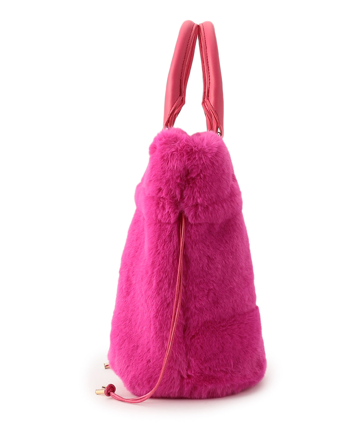 【予約：11月中旬〜下旬発送予定】Eco Fur Drawstring Shoulder Bag PINK