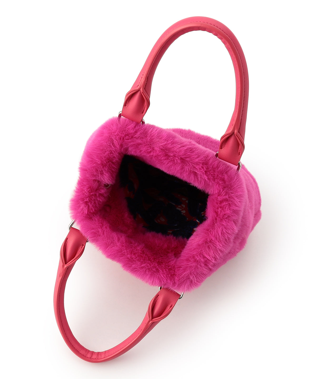 【予約：11月中旬〜下旬発送予定】Eco Fur Drawstring Shoulder Bag PINK