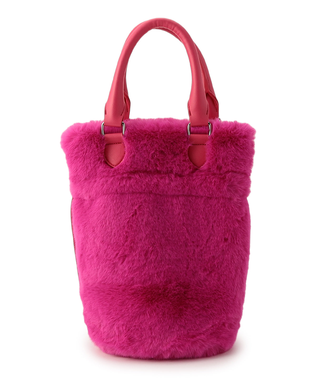 【予約：11月中旬〜下旬発送予定】Eco Fur Drawstring Shoulder Bag PINK