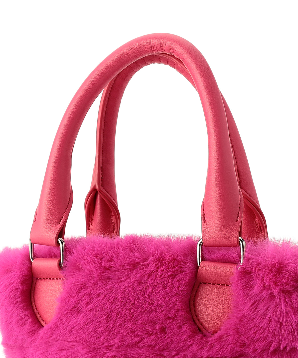 【予約：11月中旬〜下旬発送予定】Eco Fur Drawstring Shoulder Bag PINK