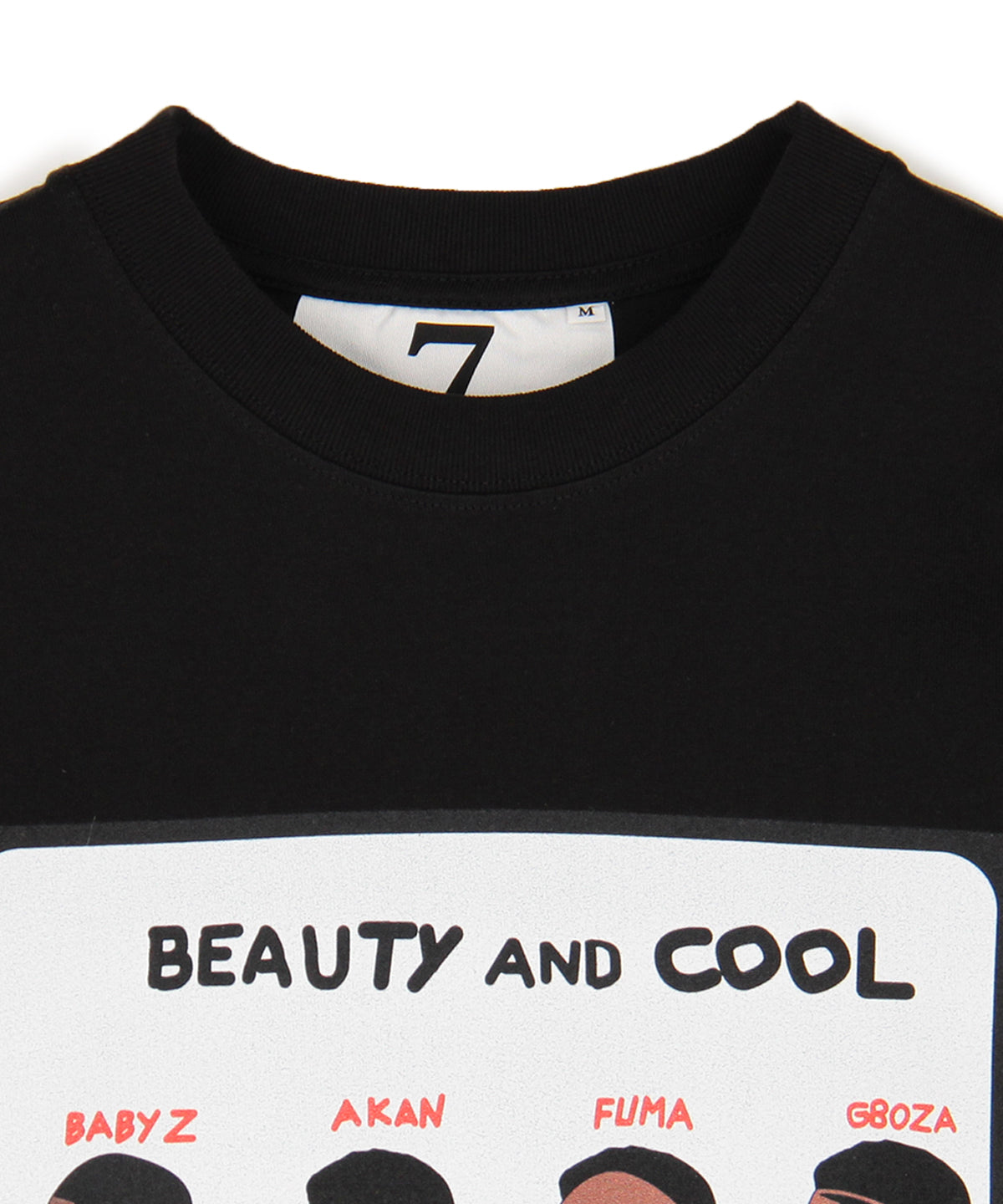 プリントロングTシャツ BEAUTY AND COOL ブラック