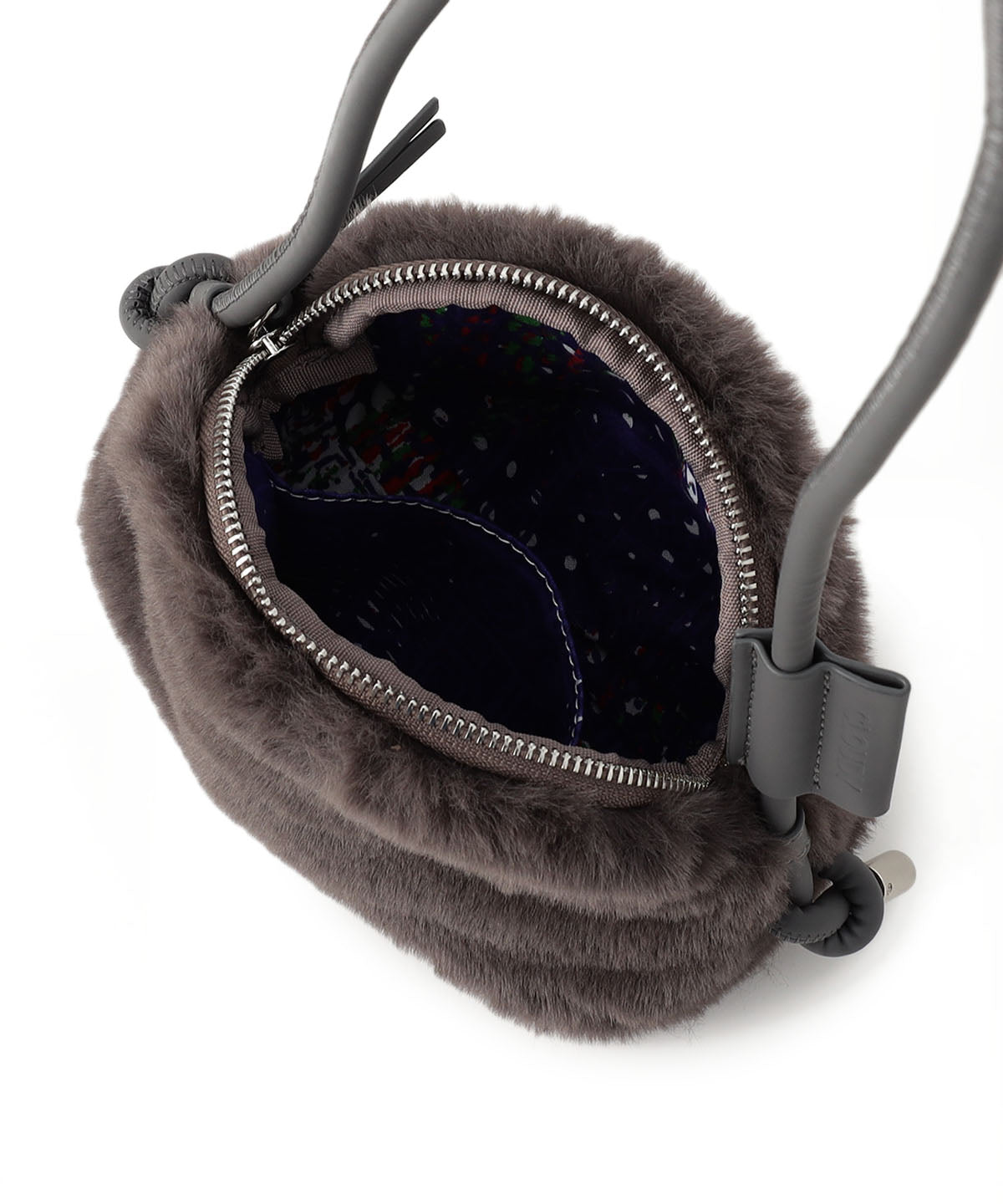 Eco Fur mini Shoulder Bag CHARCOAL