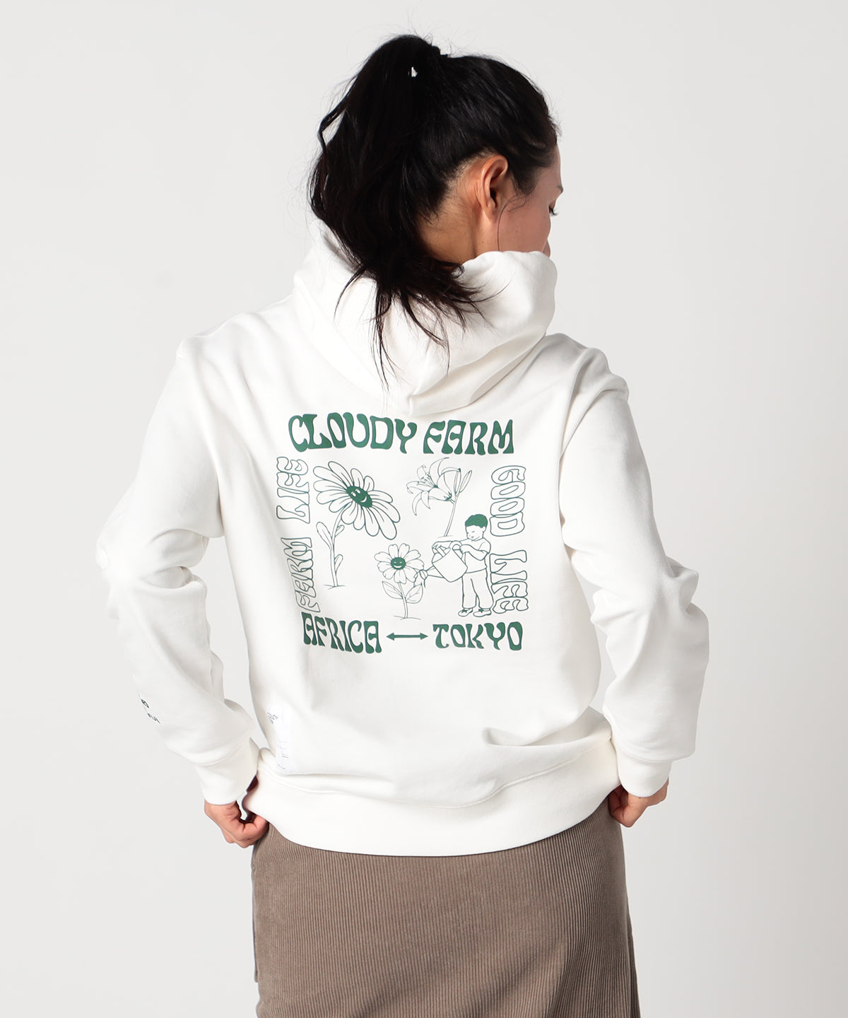 Sweat Parka CLOUDY FARM WHITE