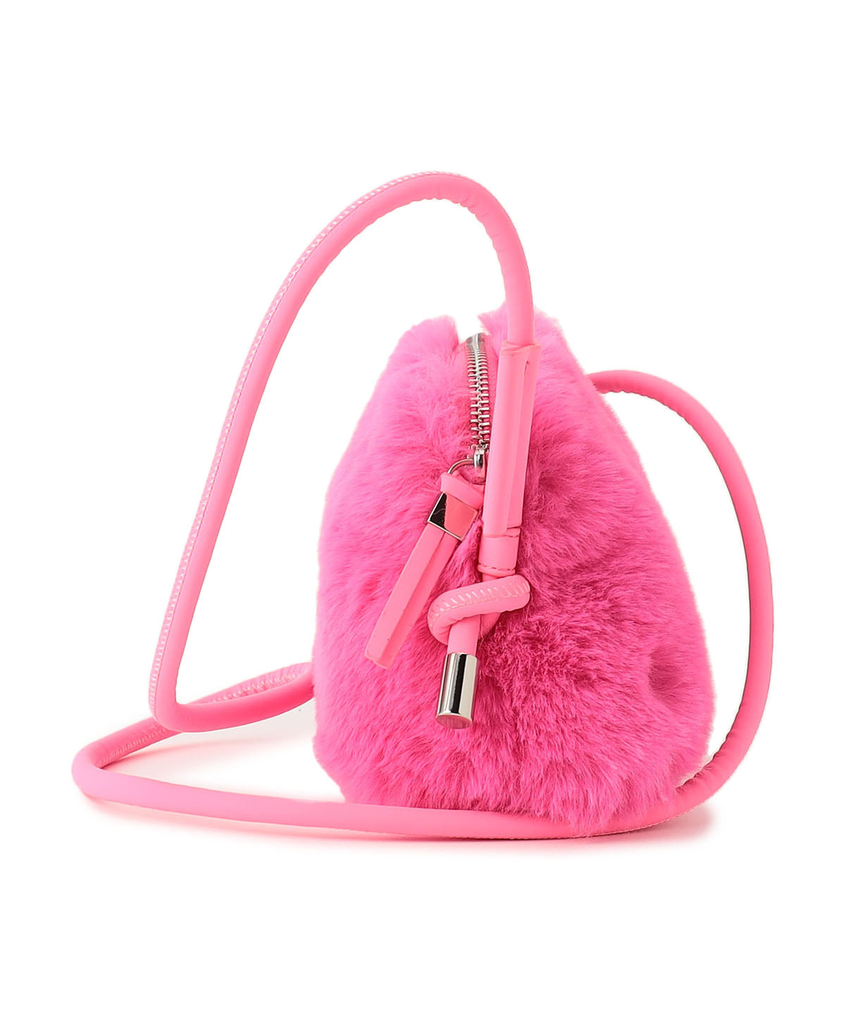 Eco Fur mini Shoulder Bag PINK 002