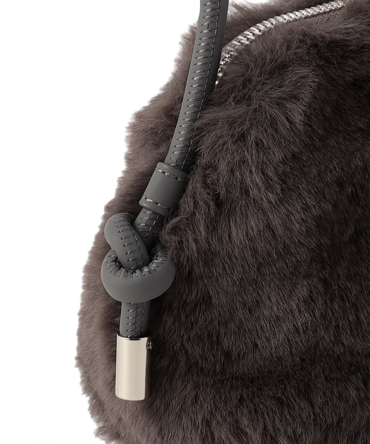 Eco Fur mini Shoulder Bag CHARCOAL