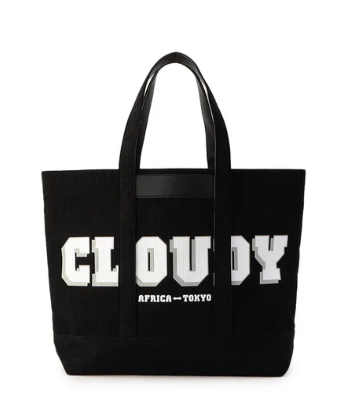 Corduroy Tote Bag (Large) BLACK