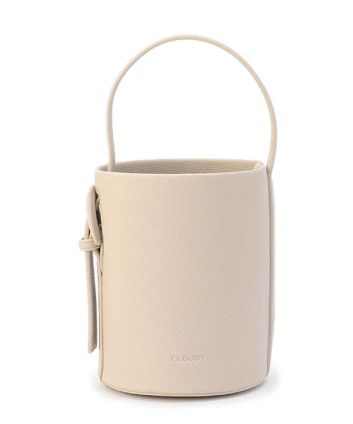 Coverd Buckle Tube Bag WHITE