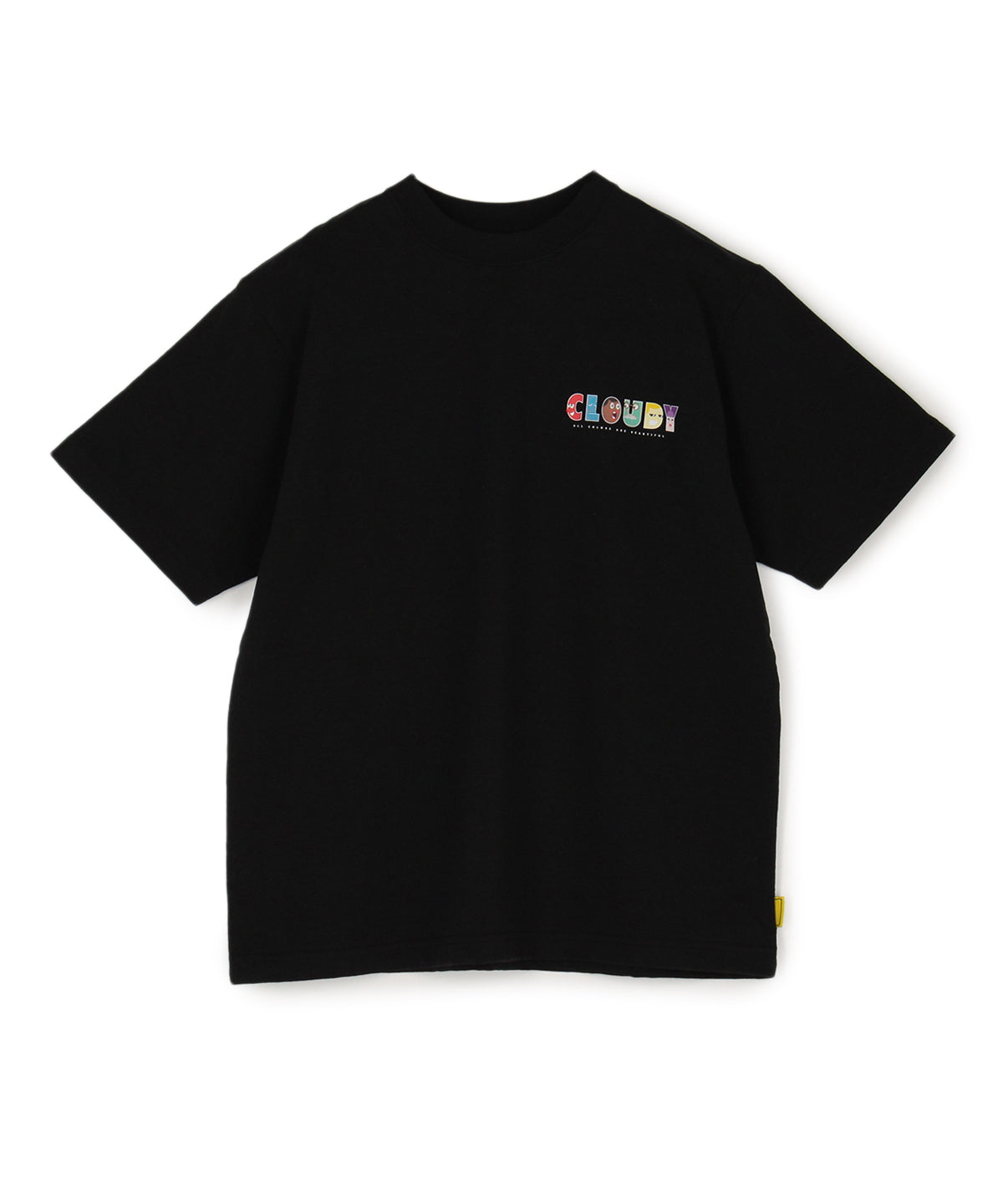 CLOUDY T-Shirts Face Logo BLACK