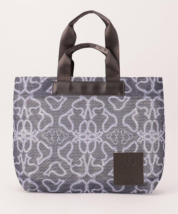 African Textile Mesh Tote Bag (Medium) DARK GRAY