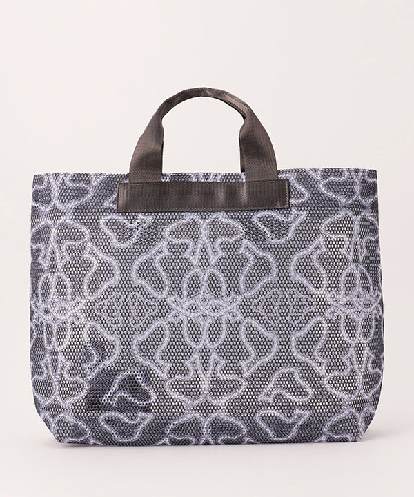 African Textile Mesh Tote Bag (Medium) DARK GRAY