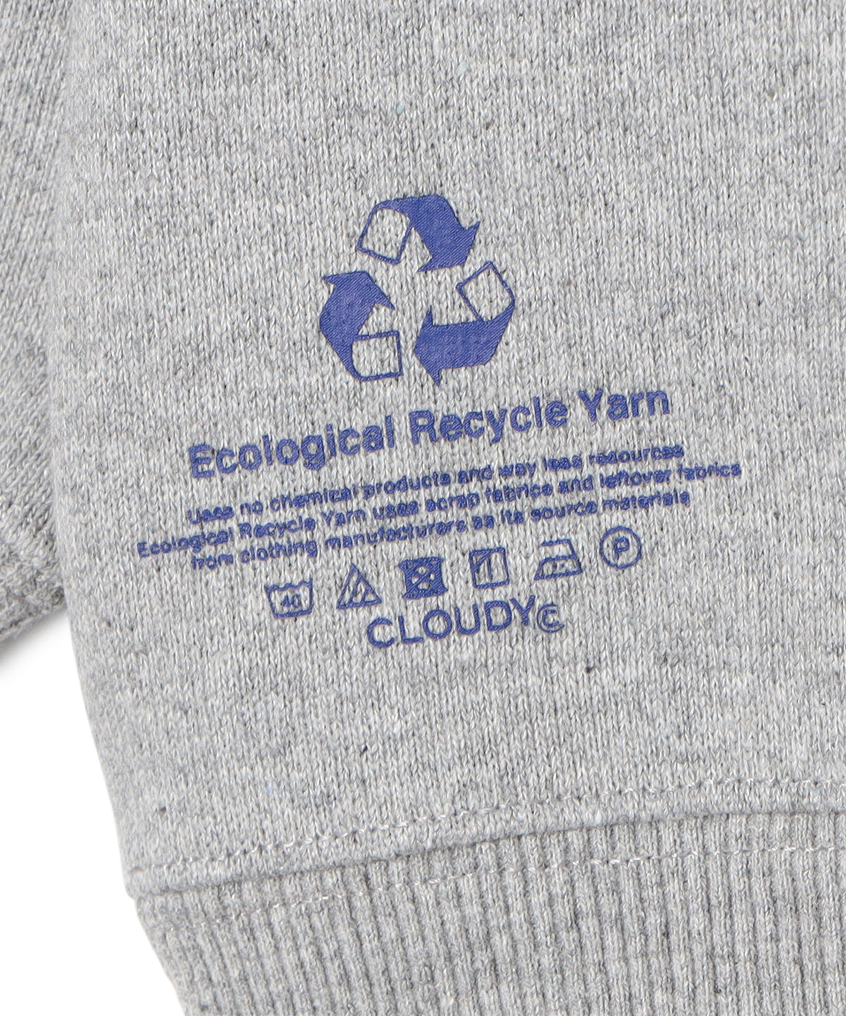 Kids Recycled Sweat Shirts Big-C GRAY