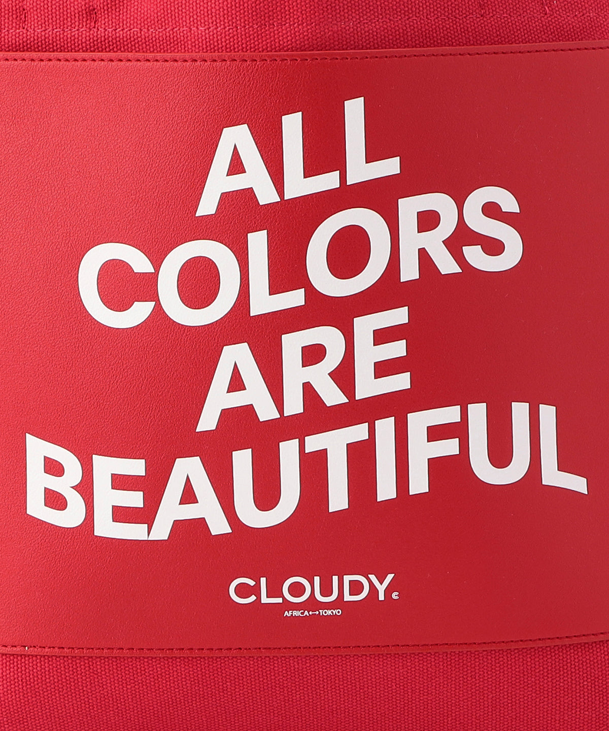 【EC限定】Colored Canvas Tote (Medium) RED