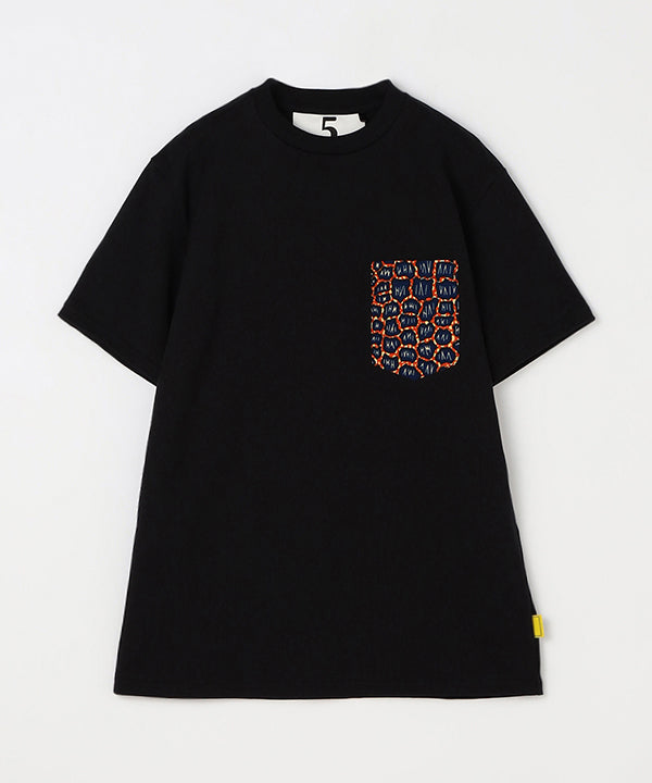 black label zip pocket トップ side mesh tee ポケットtシャツ