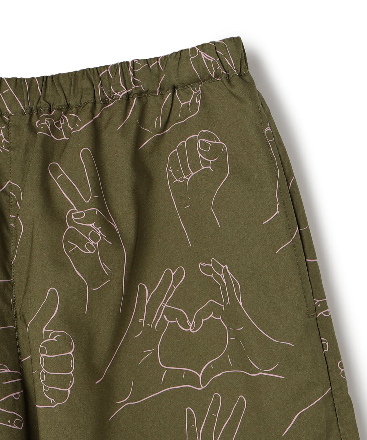 African Textile shorts  KHAKI