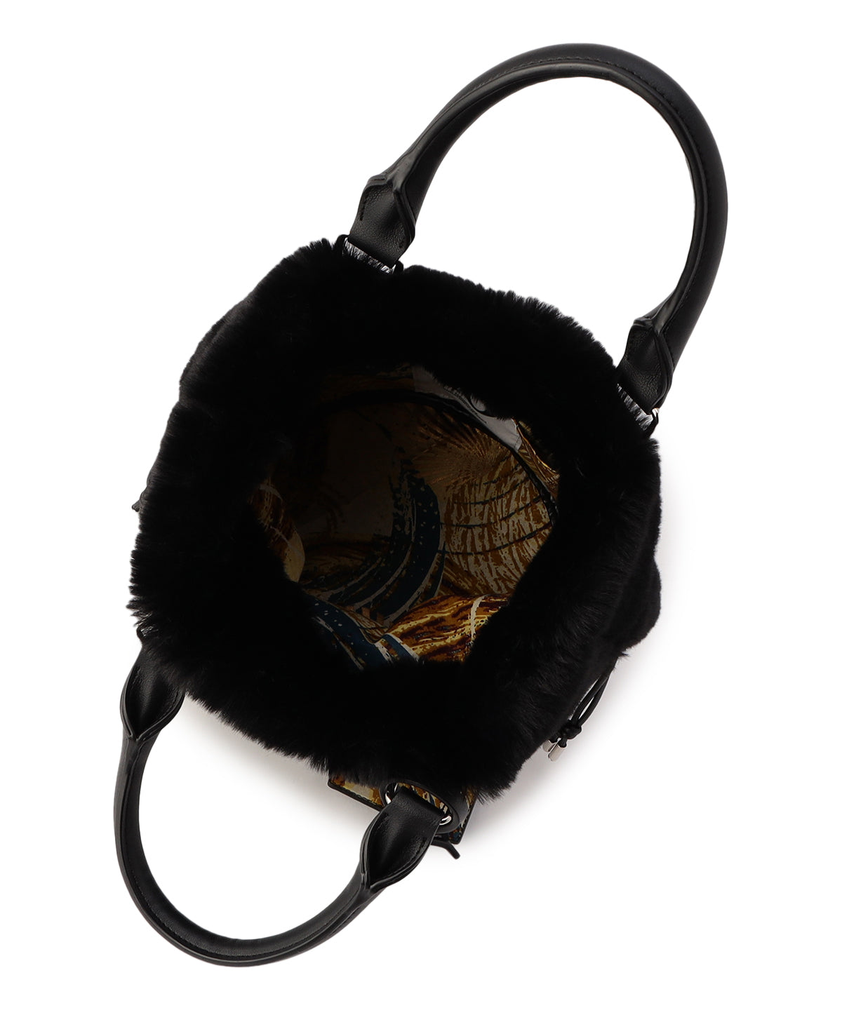 Eco Fur Shoulder Bag BLACK
