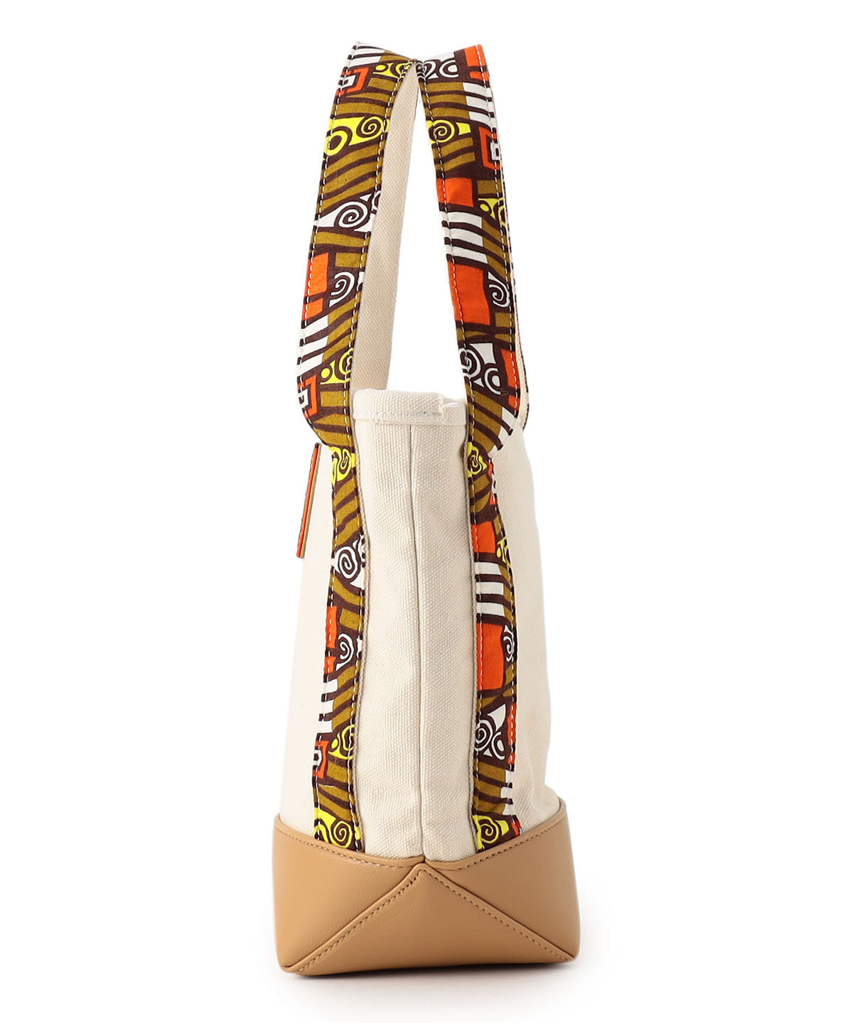 Textile Handle Canvas Tote BEIGE