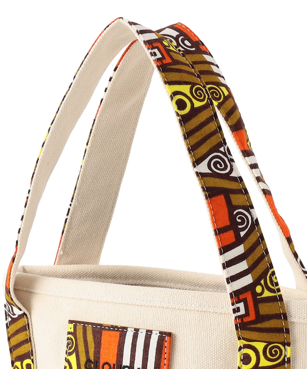 Textile Handle Canvas Tote BEIGE