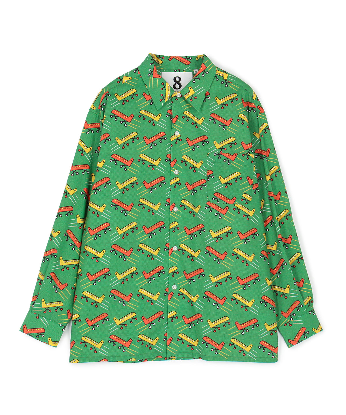 African Textile Long Sleeve Shirt GREEN