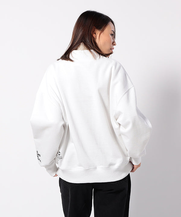 Recycled Sweat Cardigan CLOUD-Y WHITE