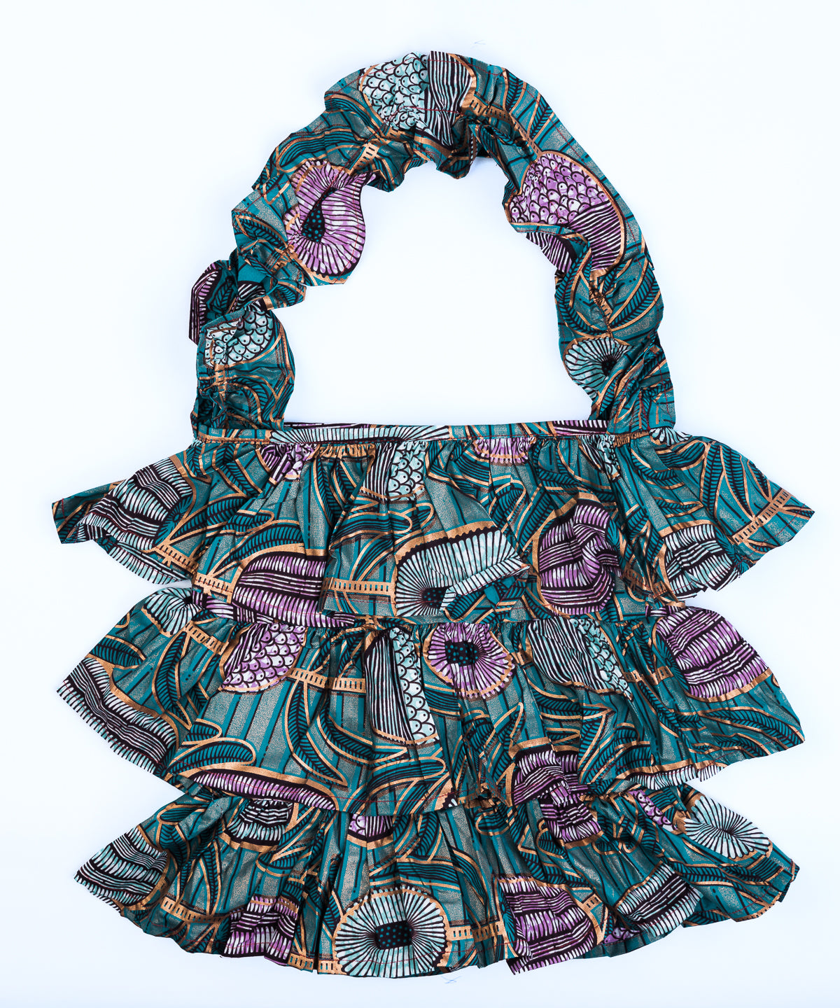 Kitenge Frill Shoulder Bag 071