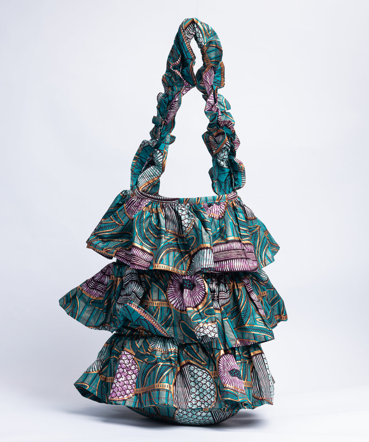 Kitenge Frill Shoulder Bag 071