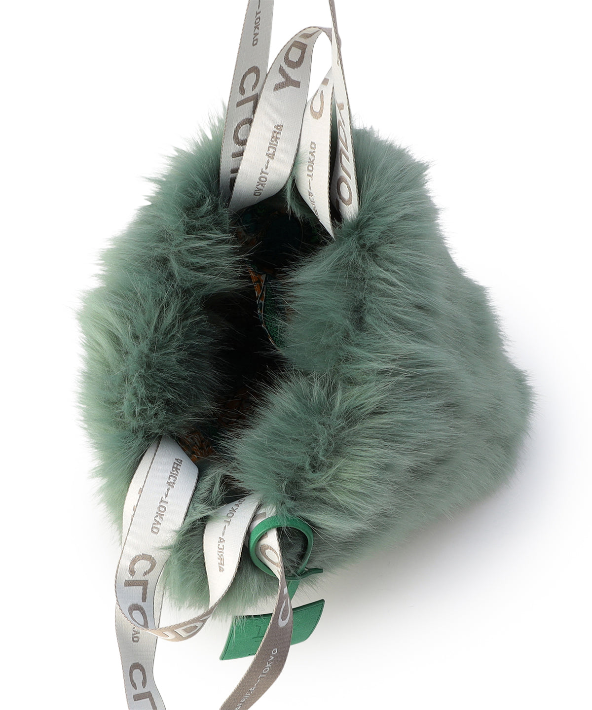 Logo handle Eco fur Tote Bag (Large) E.GREEN