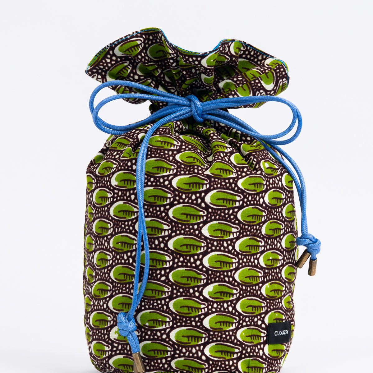 45R☆天竺の迷彩プチフラワーバンダナ/グリーン♪ Drawstring Bag Small 255