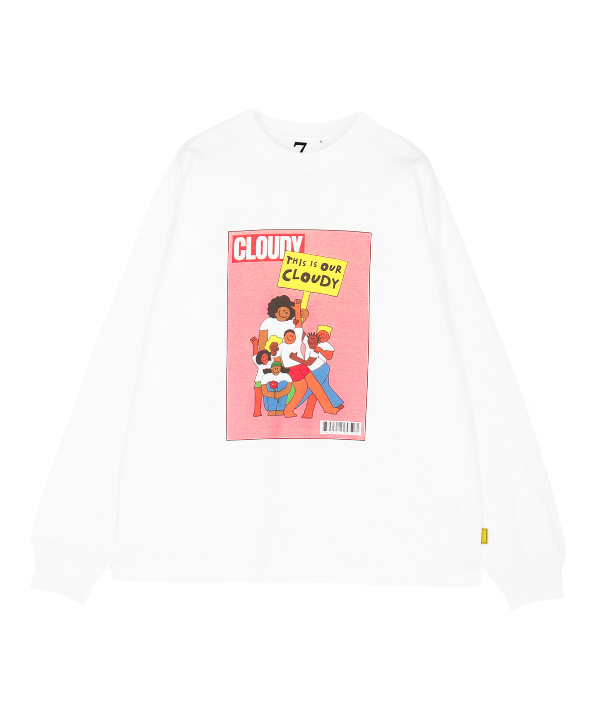 プリントロングTシャツ THIS IS OUR CLOUDY ホワイト