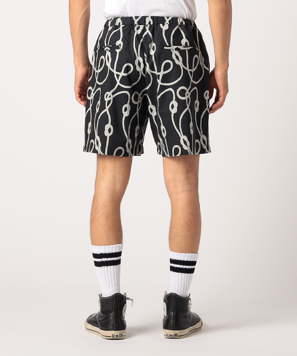 African Textile shorts  BLACKⅡ