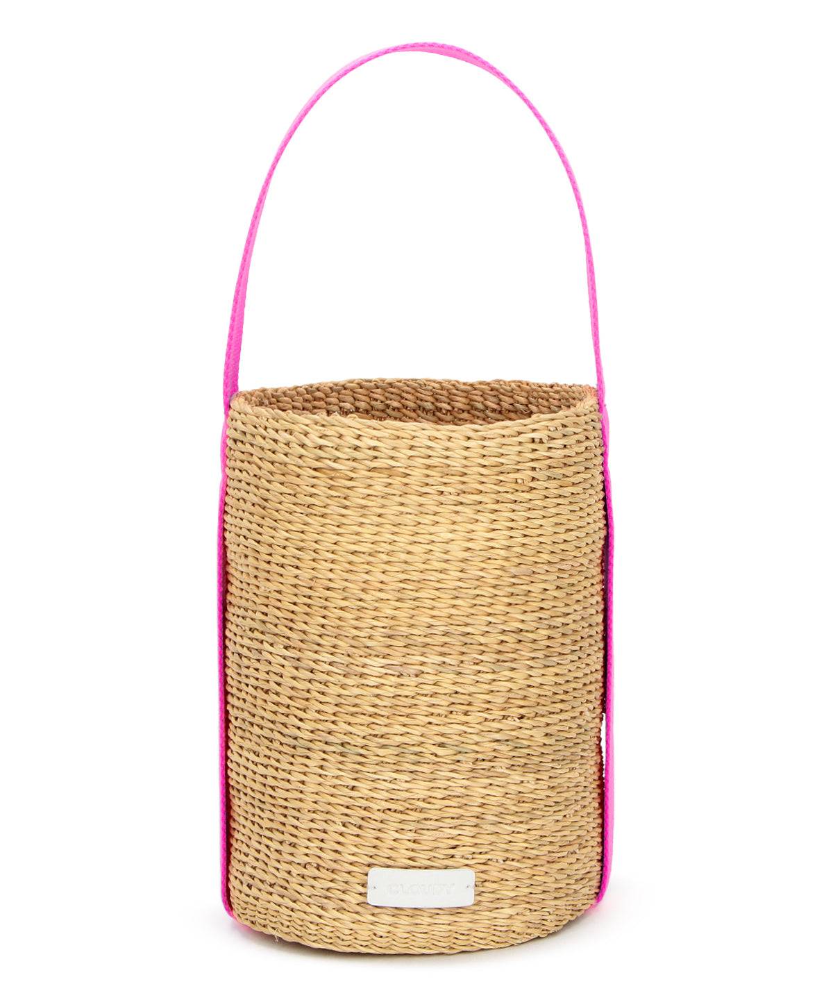 ♡CLOUDYかごバッグ♡ Tube Basket frill × Fake Leather RED
