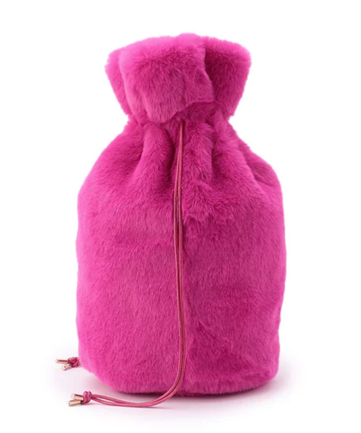 Eco Fur Drawstring Bag(Medium)PINK