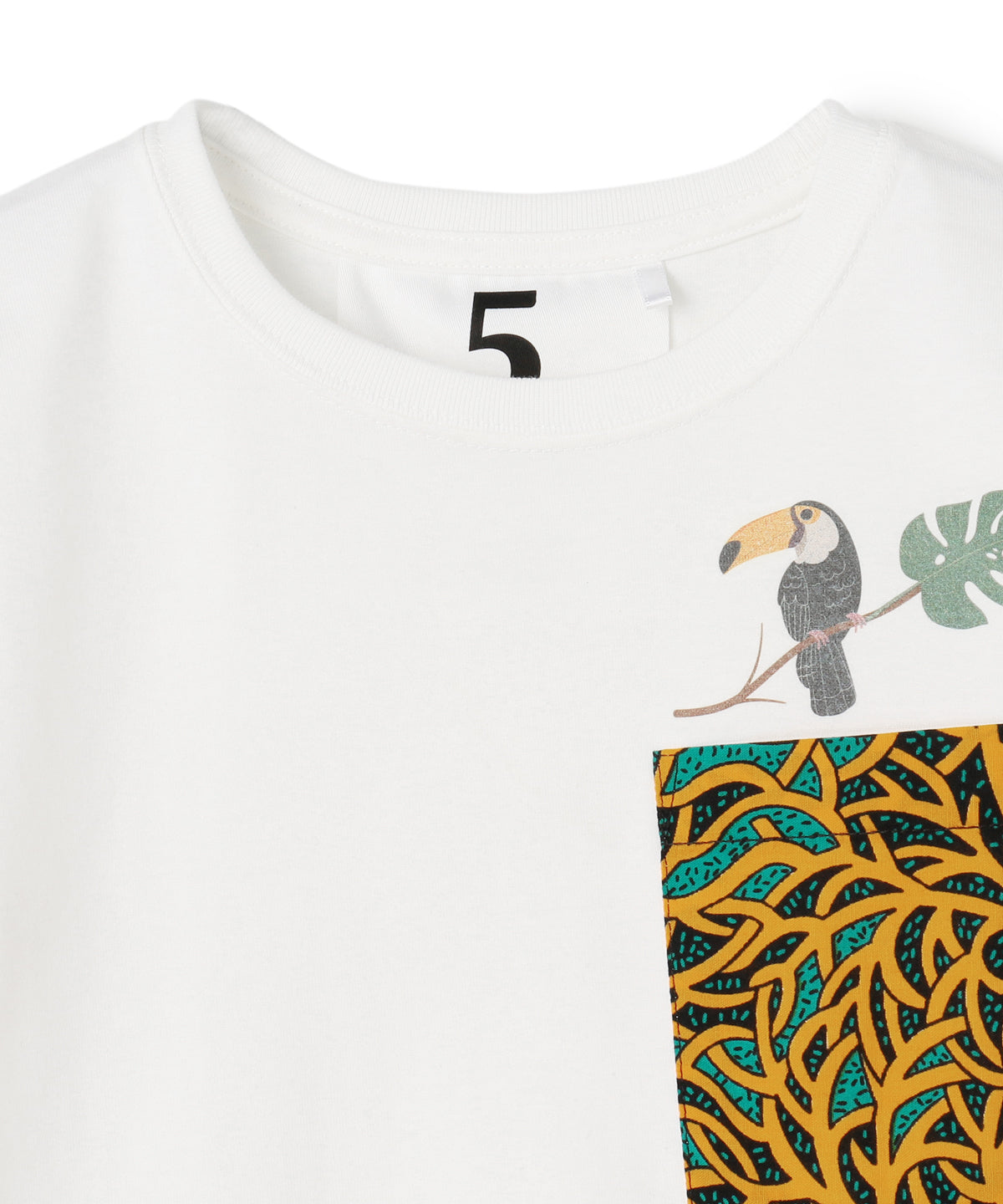 Kids Printed Pocket T-SHIRTS Bird 389 WHITE