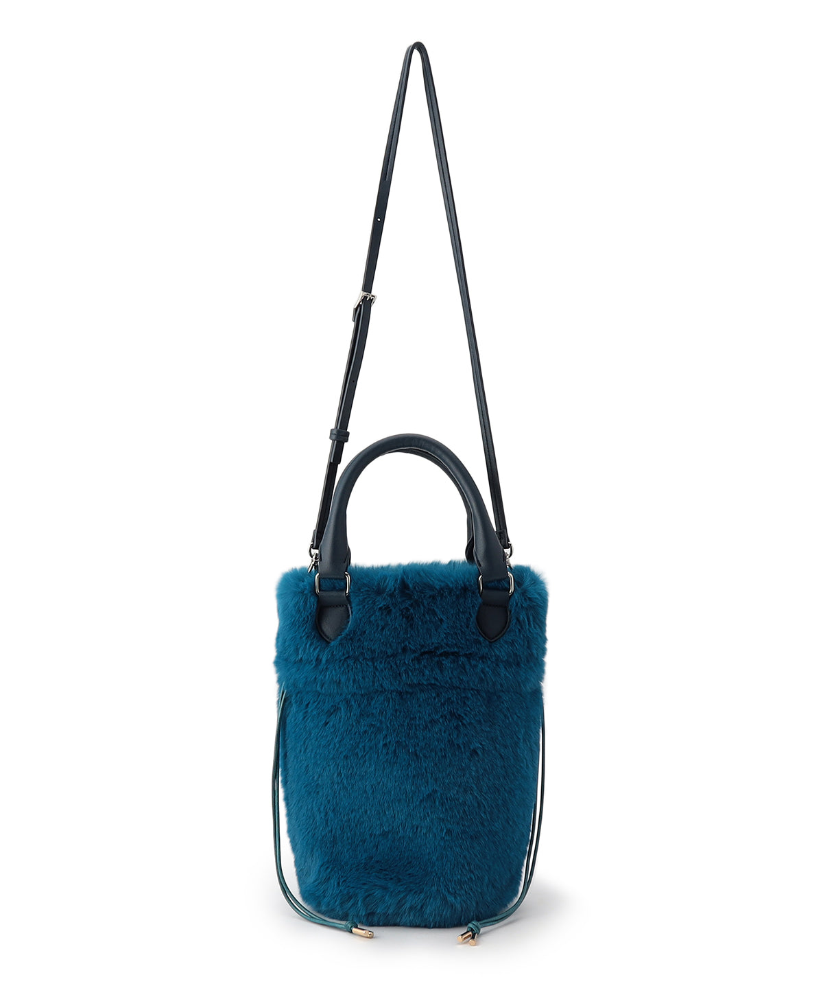 【予約：11月中旬〜下旬発送予定】Eco Fur Drawstring Shoulder Bag E.BLUE