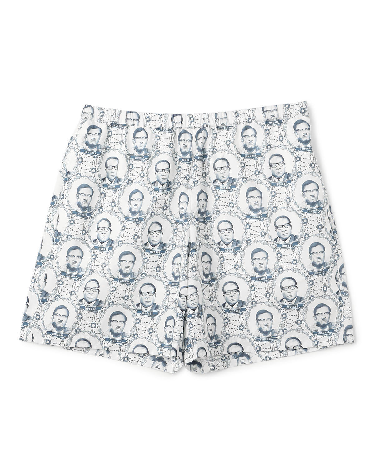 African Textile Shorts WHITE