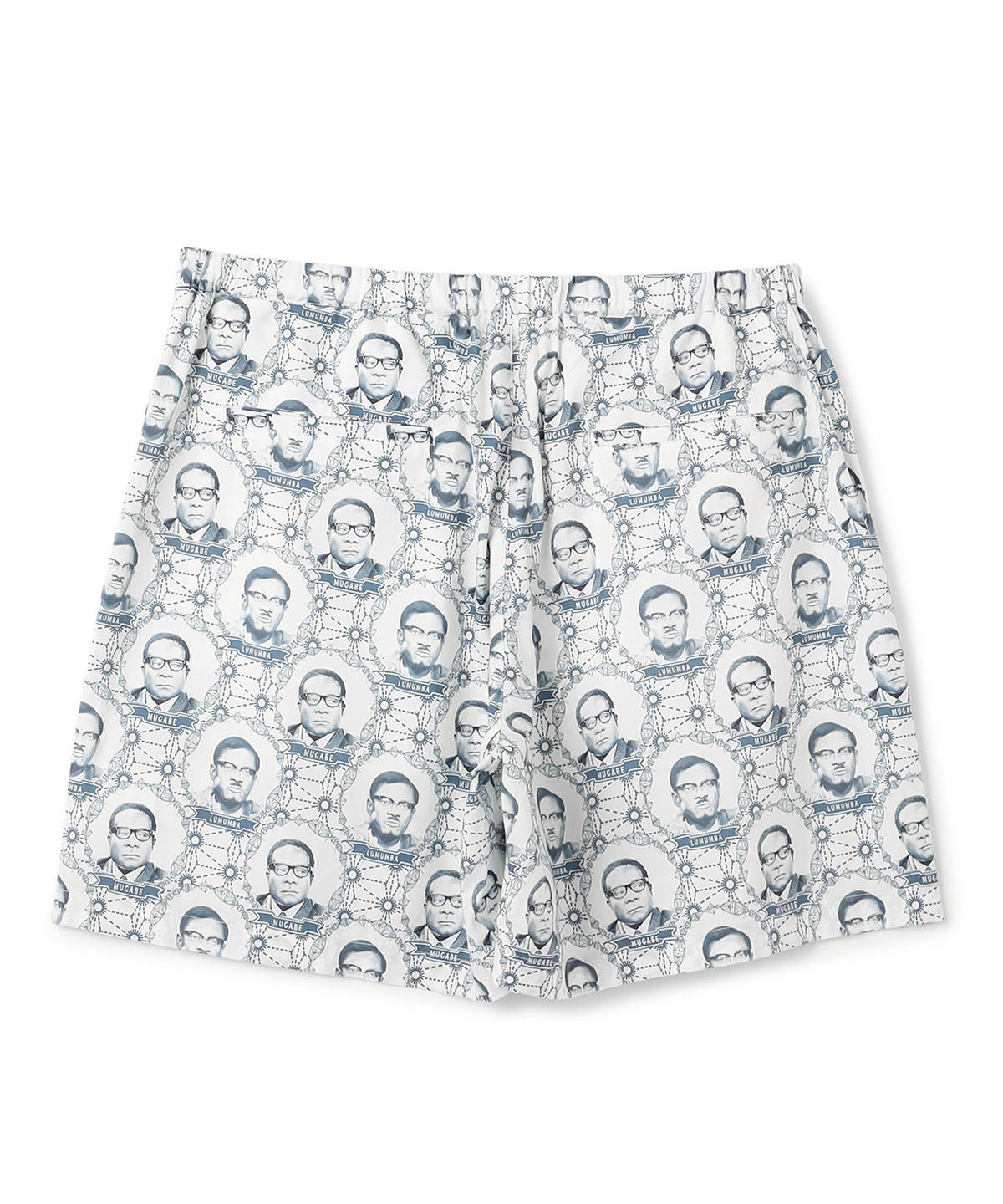 African Textile Shorts WHITE