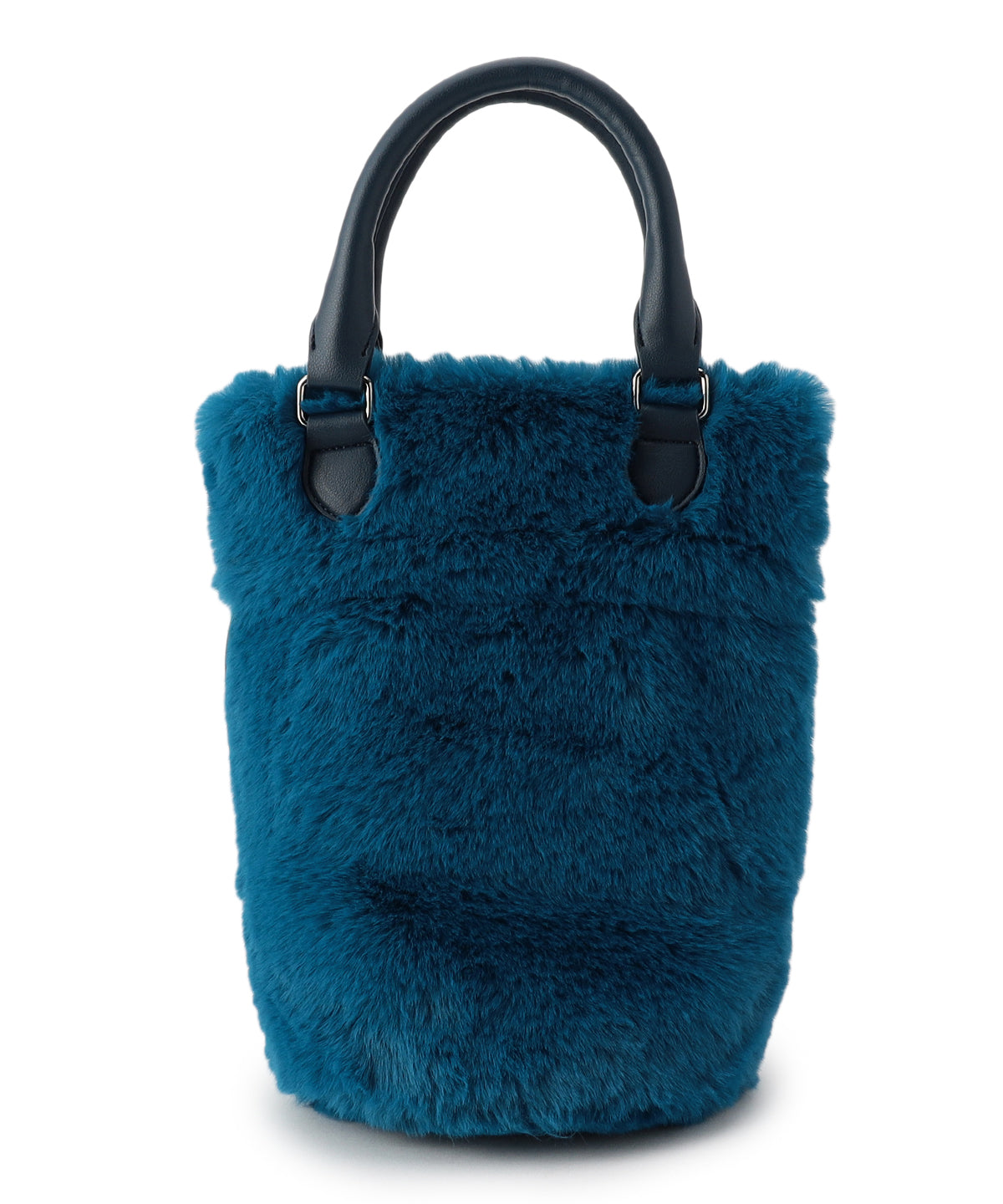 【予約：11月中旬〜下旬発送予定】Eco Fur Drawstring Shoulder Bag E.BLUE