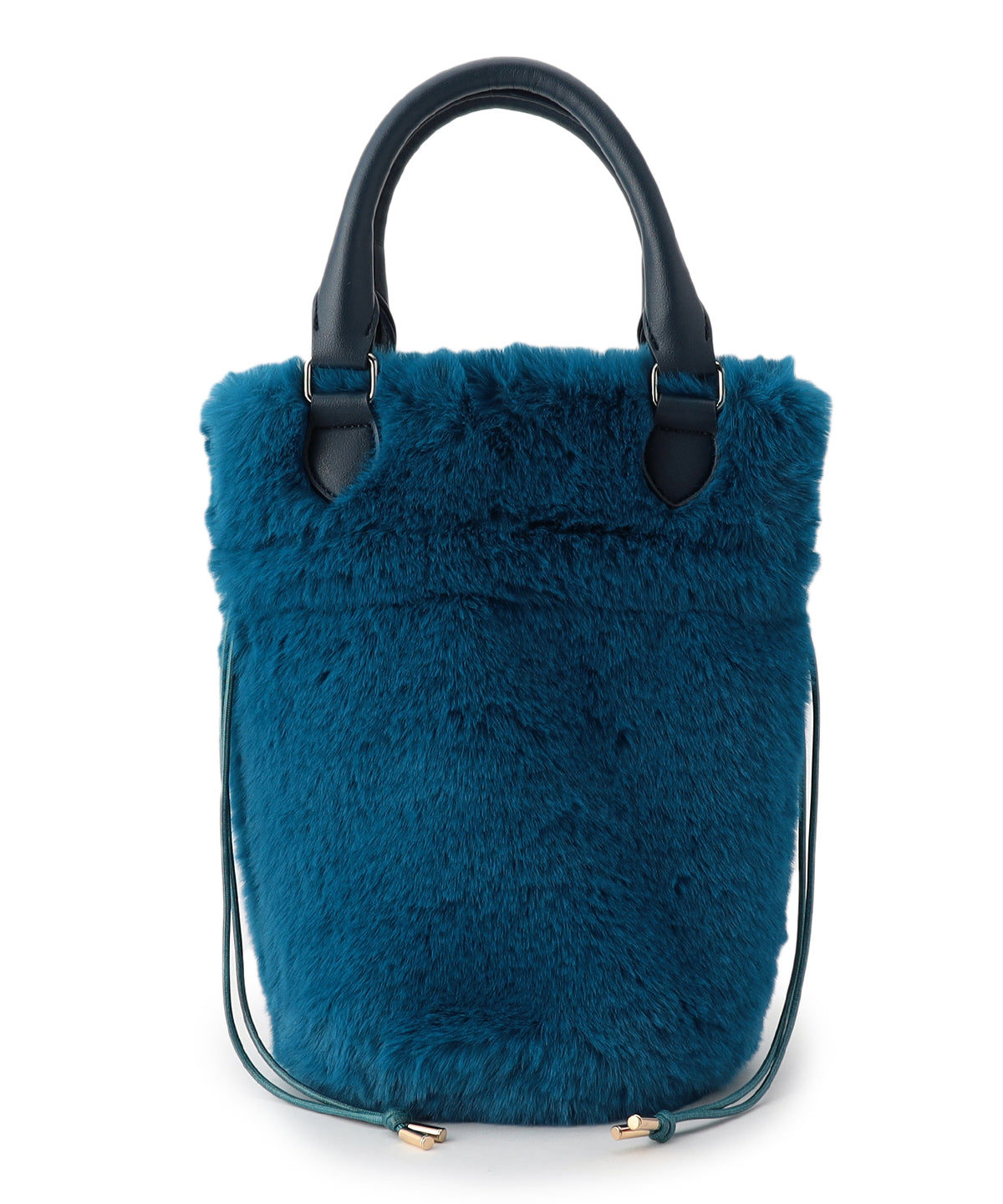 【予約：11月中旬〜下旬発送予定】Eco Fur Drawstring Shoulder Bag E.BLUE