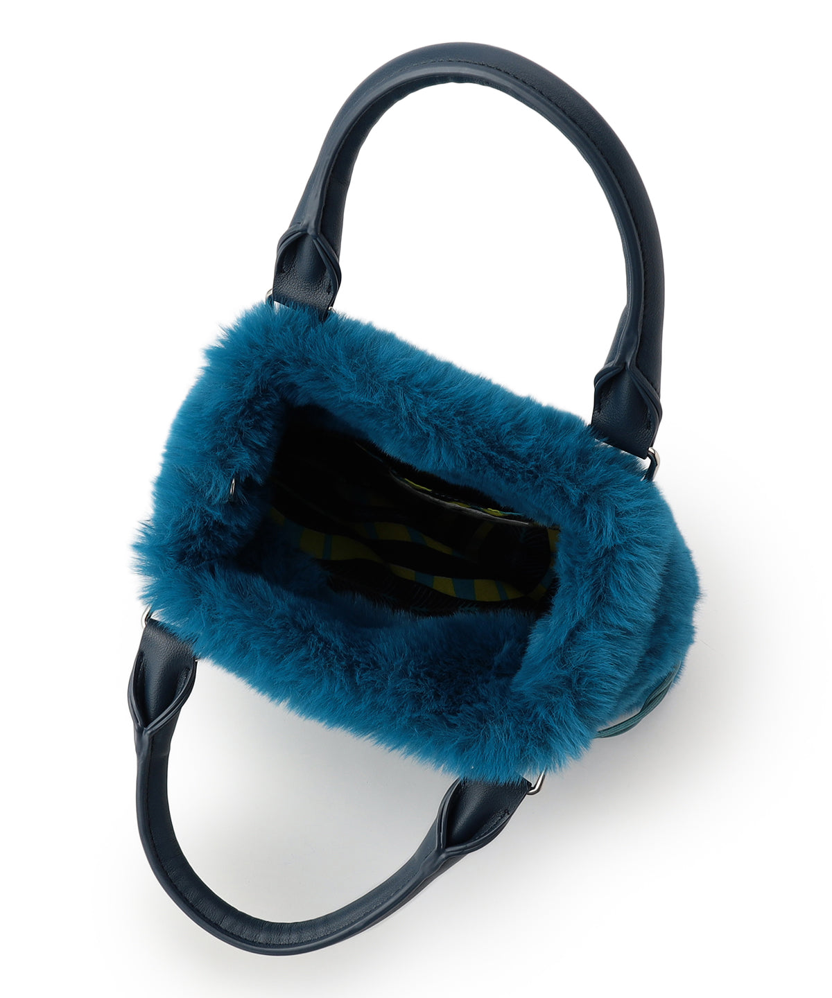 【予約：11月中旬〜下旬発送予定】Eco Fur Drawstring Shoulder Bag E.BLUE