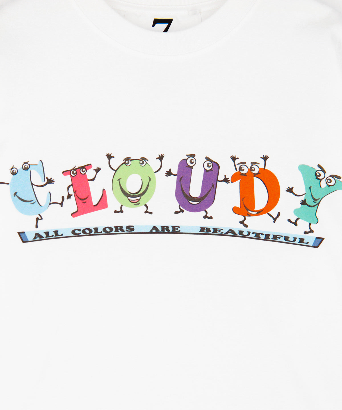 Long Sleeve T-Shirts CLOUDY characters WHITE