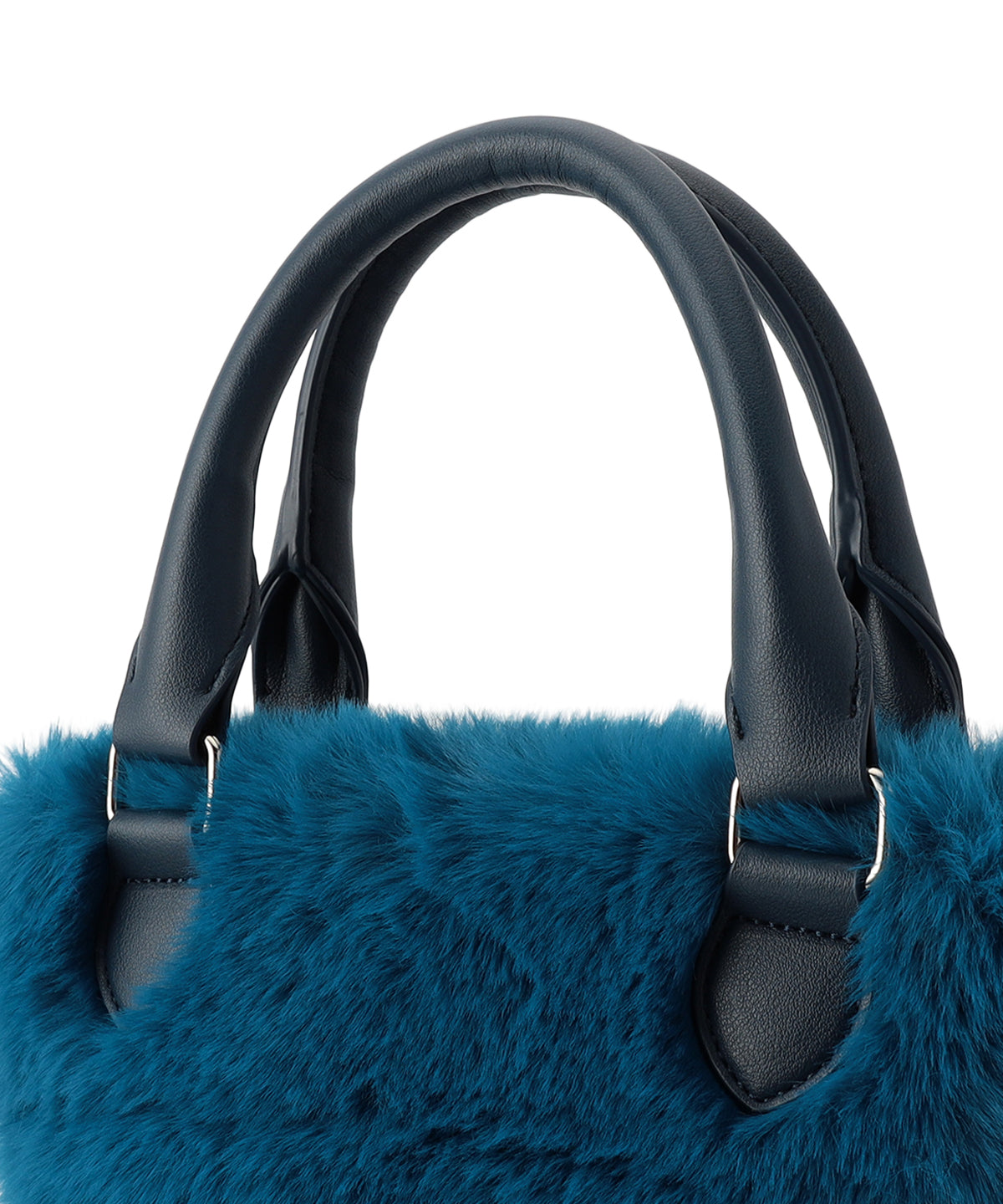 【予約：11月中旬〜下旬発送予定】Eco Fur Drawstring Shoulder Bag E.BLUE