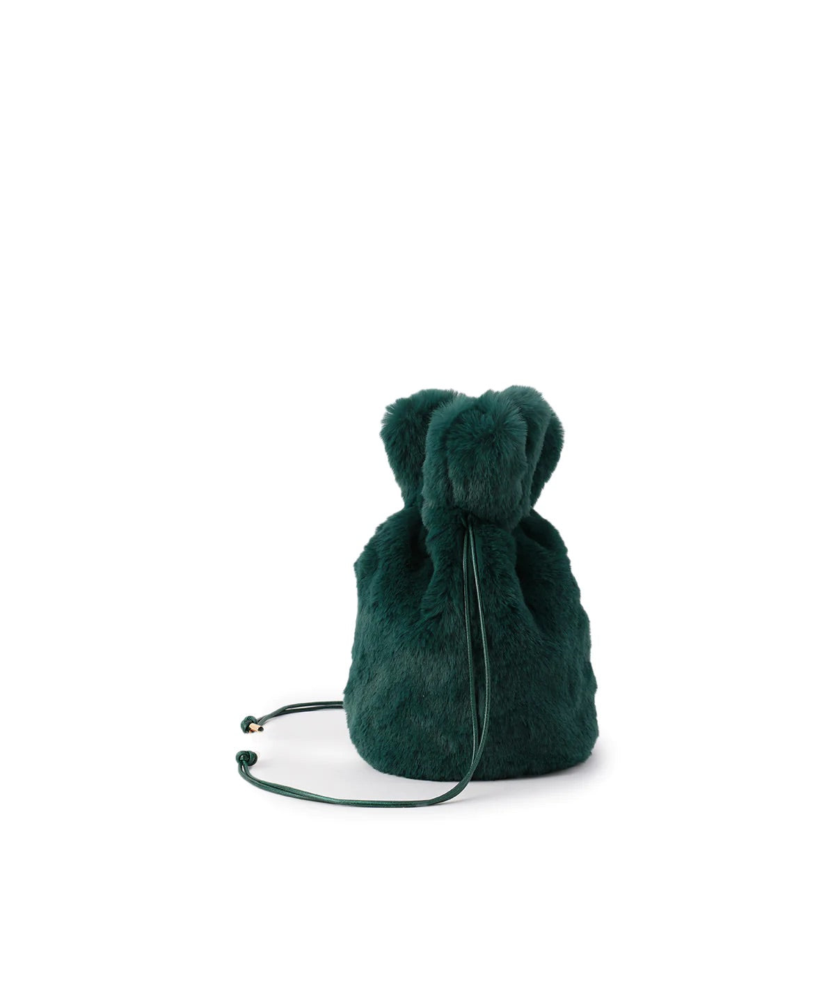【期間限定ポーチS付き】Eco Fur Drawstring Bag (Small) GREEN
