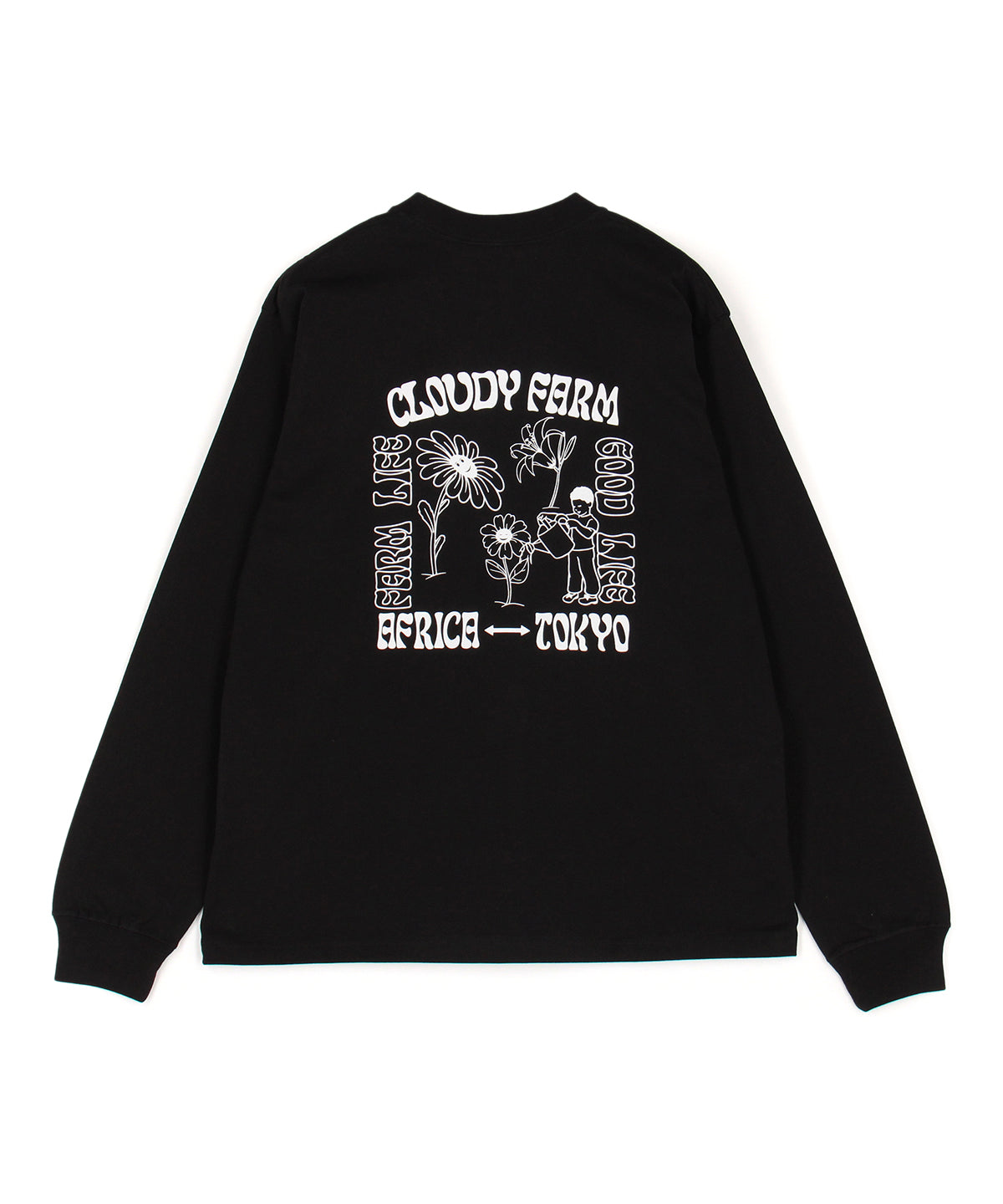 Long Sleeve T-Shirts CLOUDY FARM BLACK