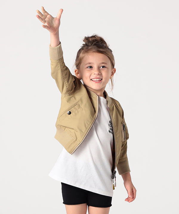 Kids Recycled Reversible MA-1 BEIGE