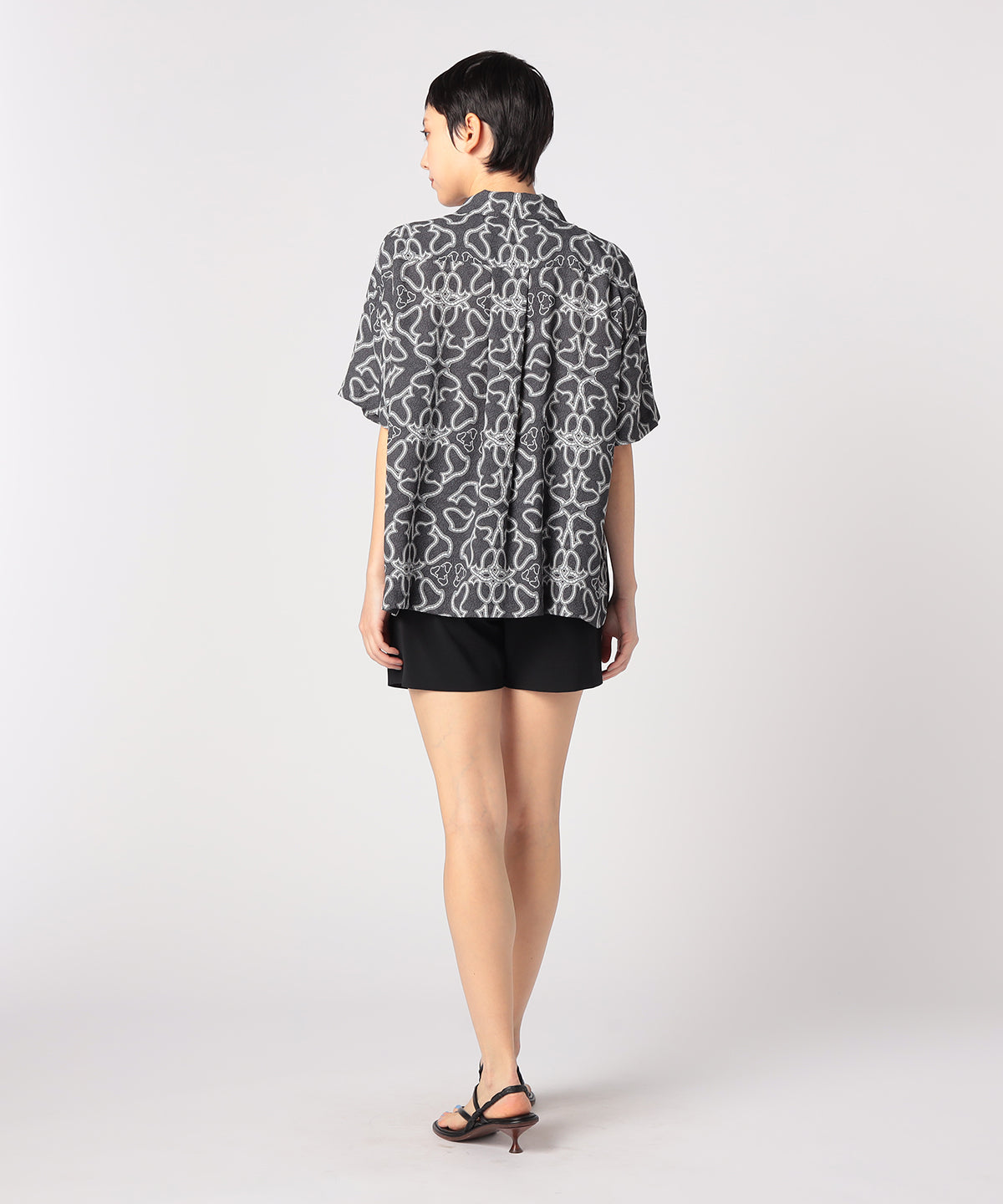 Recycled African Textile Shirt BLACK
