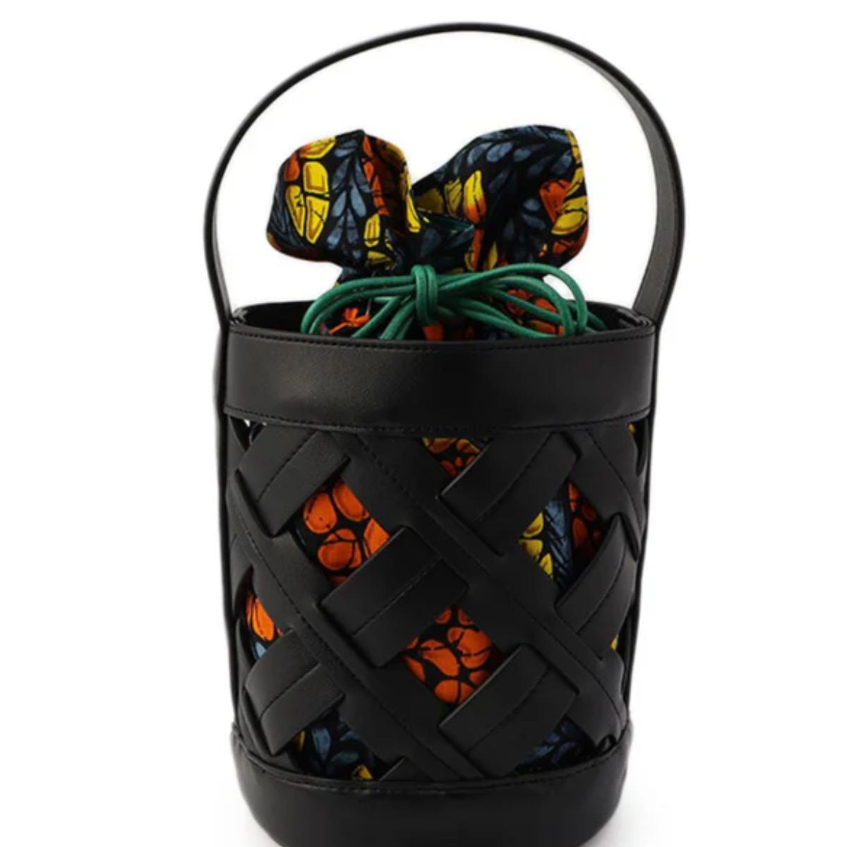 Cross Mesh Tube Bag BLACK