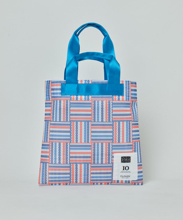 African Textile Mesh Tote Bag (Small) BLUE