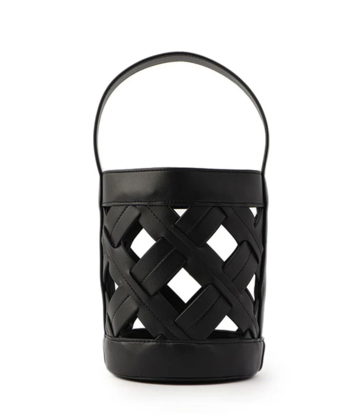 Cross Mesh Tube Bag BLACK