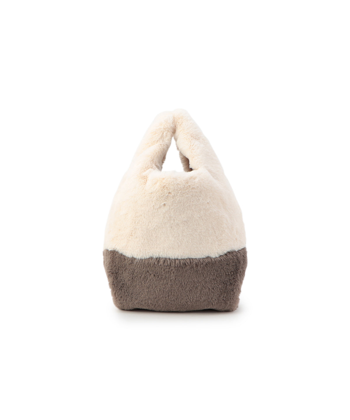 Eco Fur Convenience Bag(Medium) OFF-WHITE×GREIGE