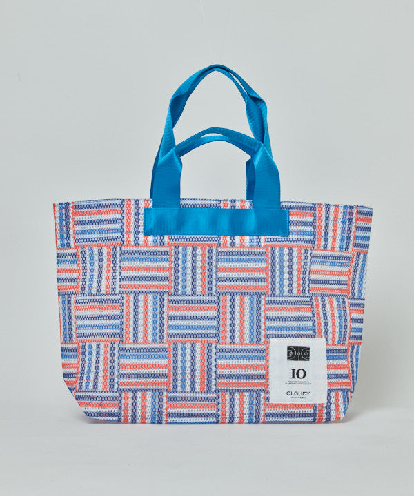African Textile Mesh Tote Bag(Medium) BLUE